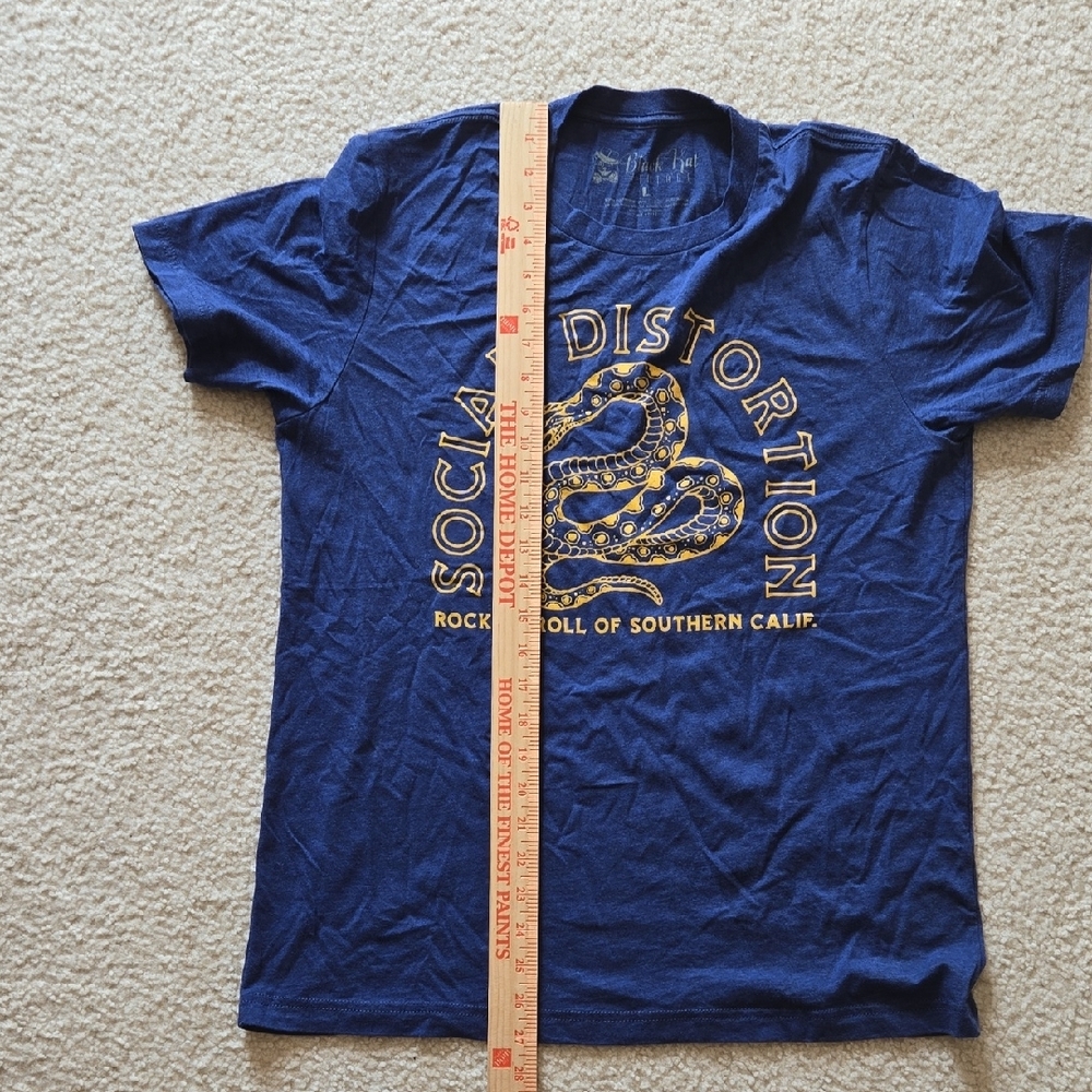 Social Distortion Navy Short-Sleeve Snake Graphic Tee - Picture 3 of 5